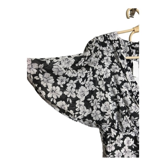 NWT Alex Marie “Suzy” Black Floral Cinched Waist Dress – 100% Cotton – Size 10 - Picture 14 of 16